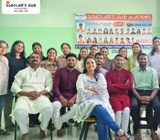 Faculties at Scholars Hub Academy, Pune All Faculties Standing for a group photo at Scholars Hub Academy, Pune.