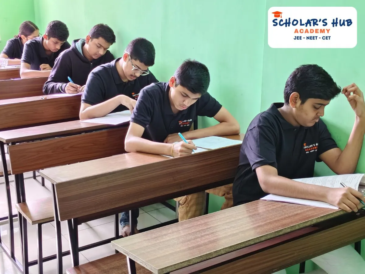 Students Giving MHT CET Mock Exams in Pune.