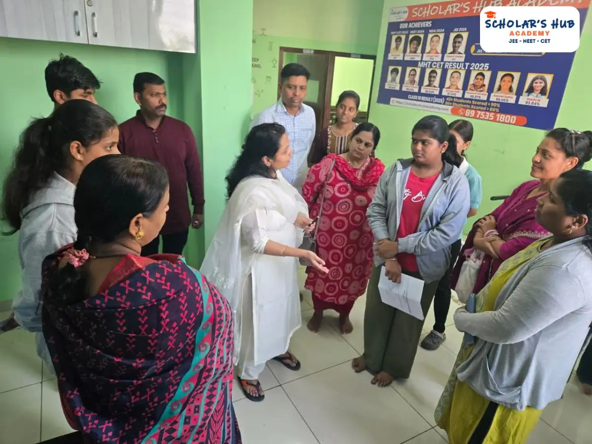 Parents discussing in a PTM Meeting at NEET Coaching in Pune